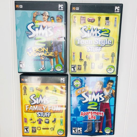 EA Other - SIMS 2 PC CD Expansion Packs 4 Lot EA Games Sims